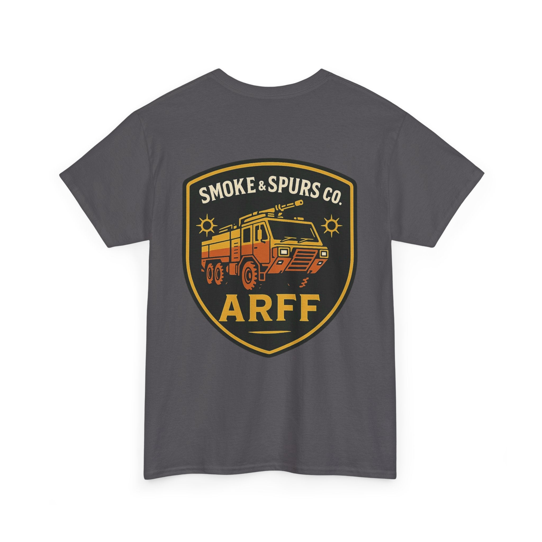 Smoke & Spurs ARFF fire truck Heavy T-Shirt