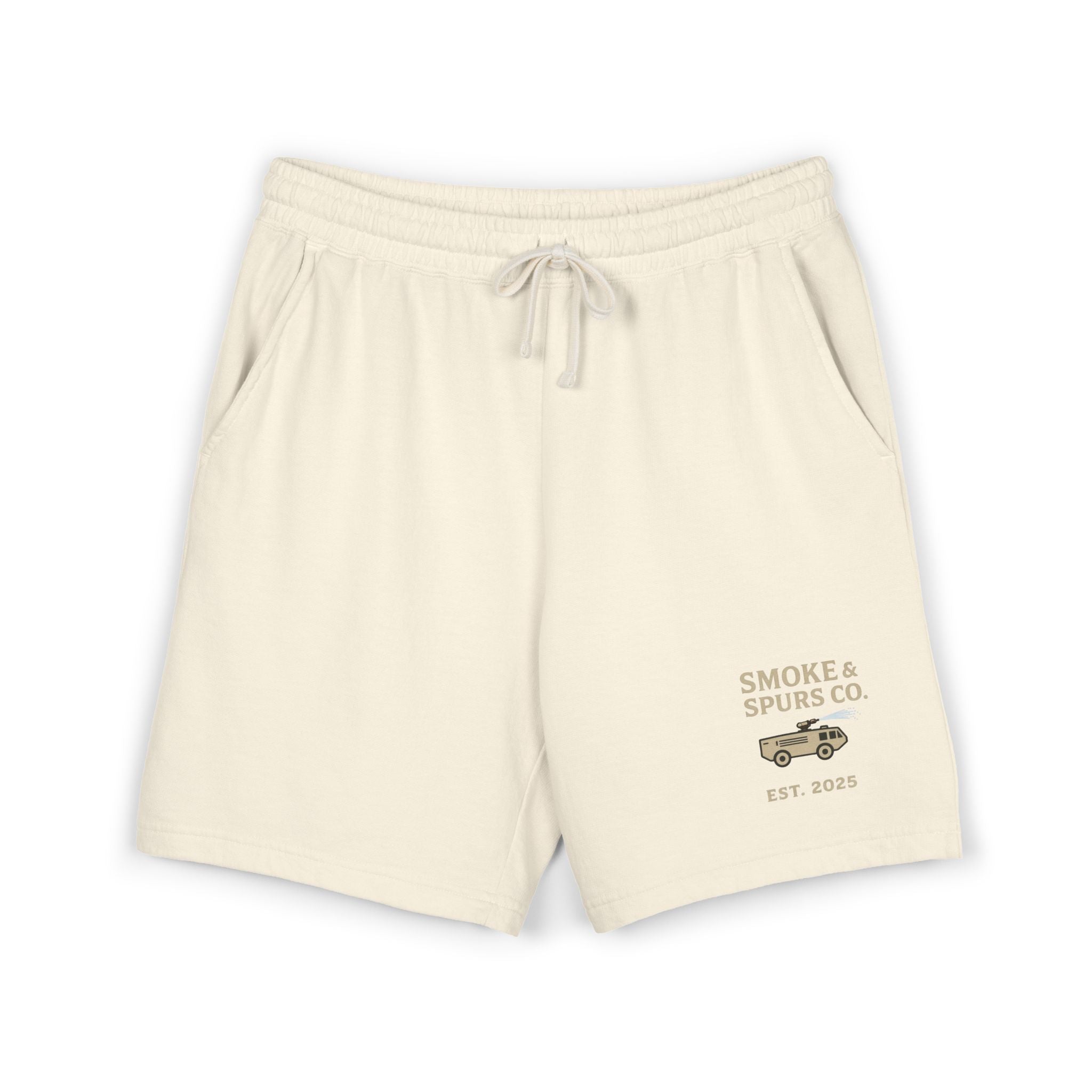 Lightweight Fleece Sweat Shorts — 'Smoke & Spurs Co.' Vintage Truck Logo