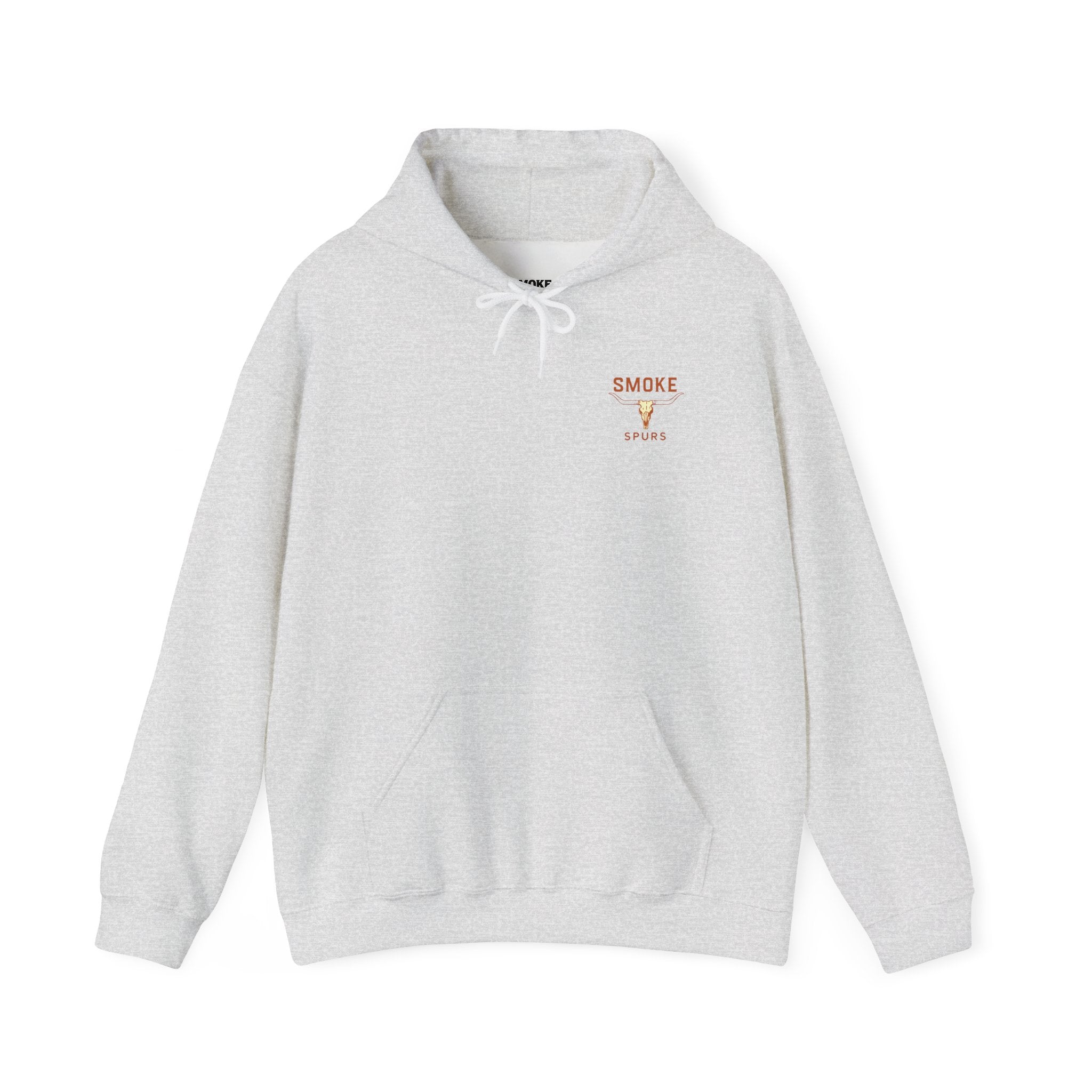Smoke Spurs Hoodie — Western Longhorn Skull Heavy weight Hoodie