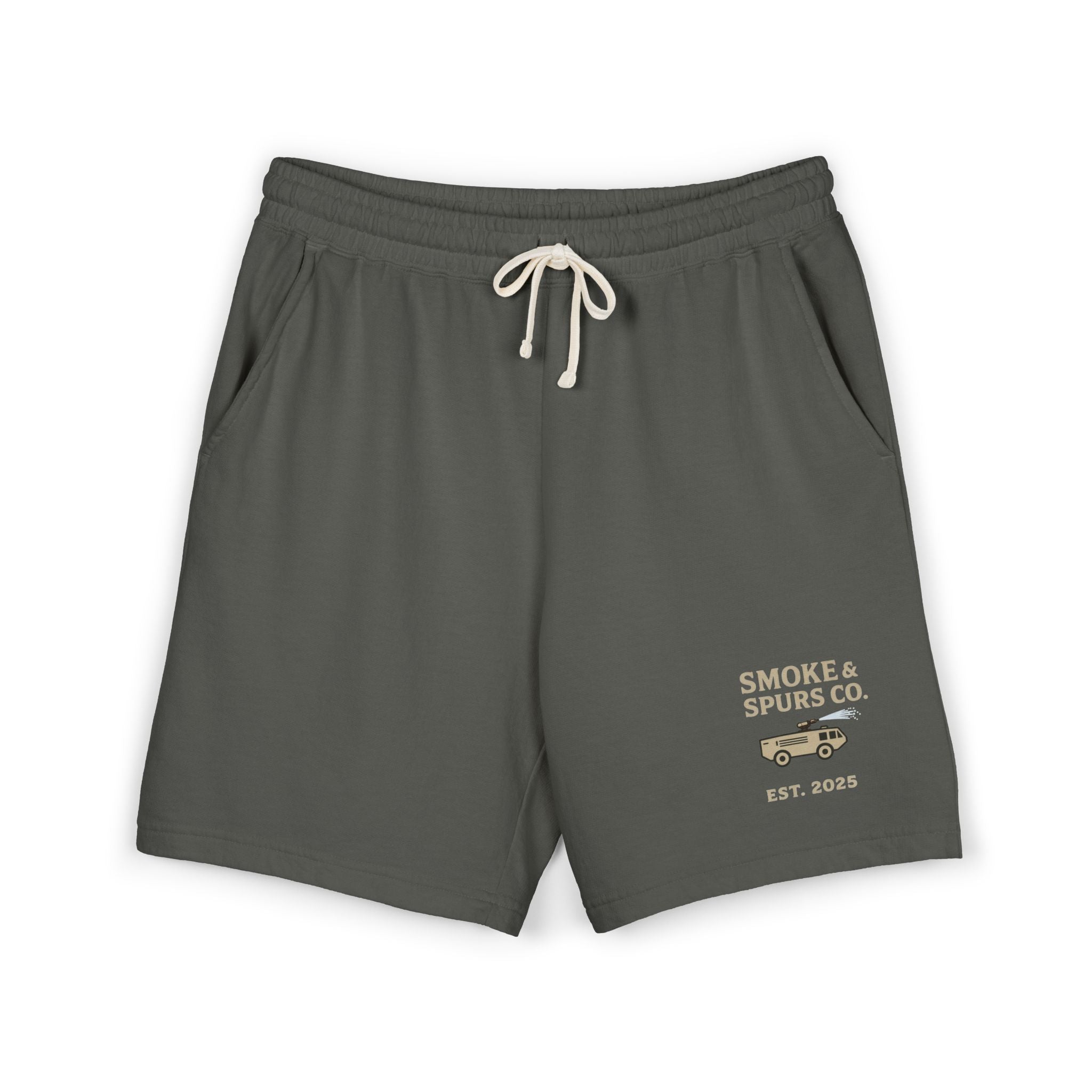 Lightweight Fleece Sweat Shorts — 'Smoke & Spurs Co.' Vintage Truck Logo