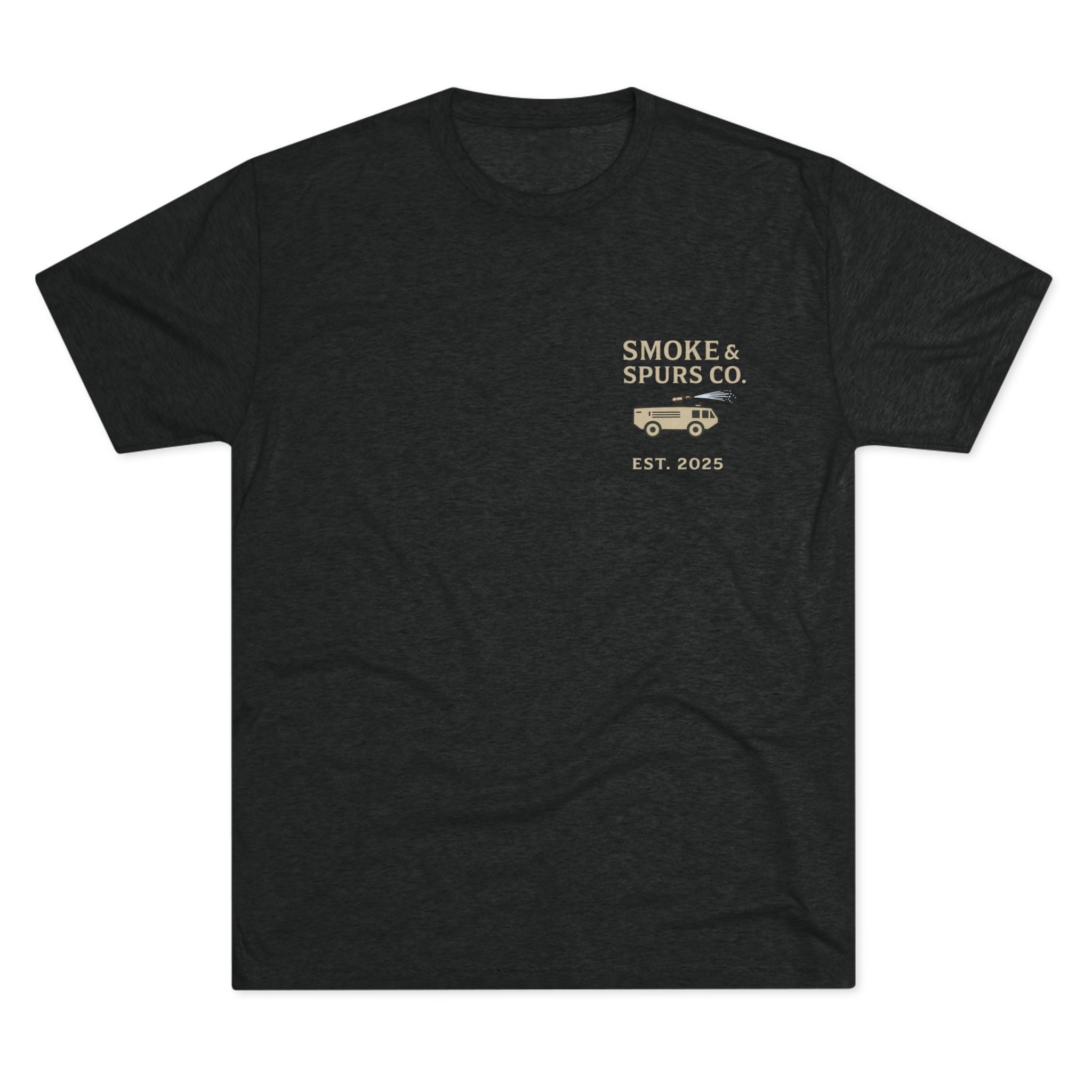 "First In, Last Out" Flightline Fire Crew Shirt tri blend