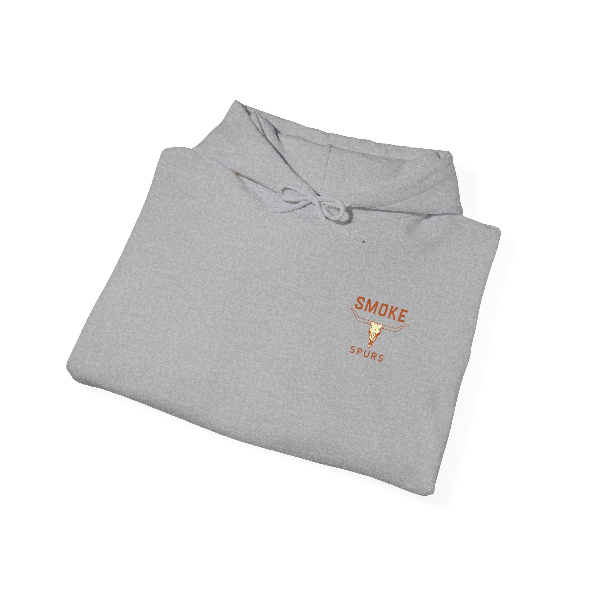 Smoke Spurs Hoodie — Western Longhorn Skull Heavy weight Hoodie