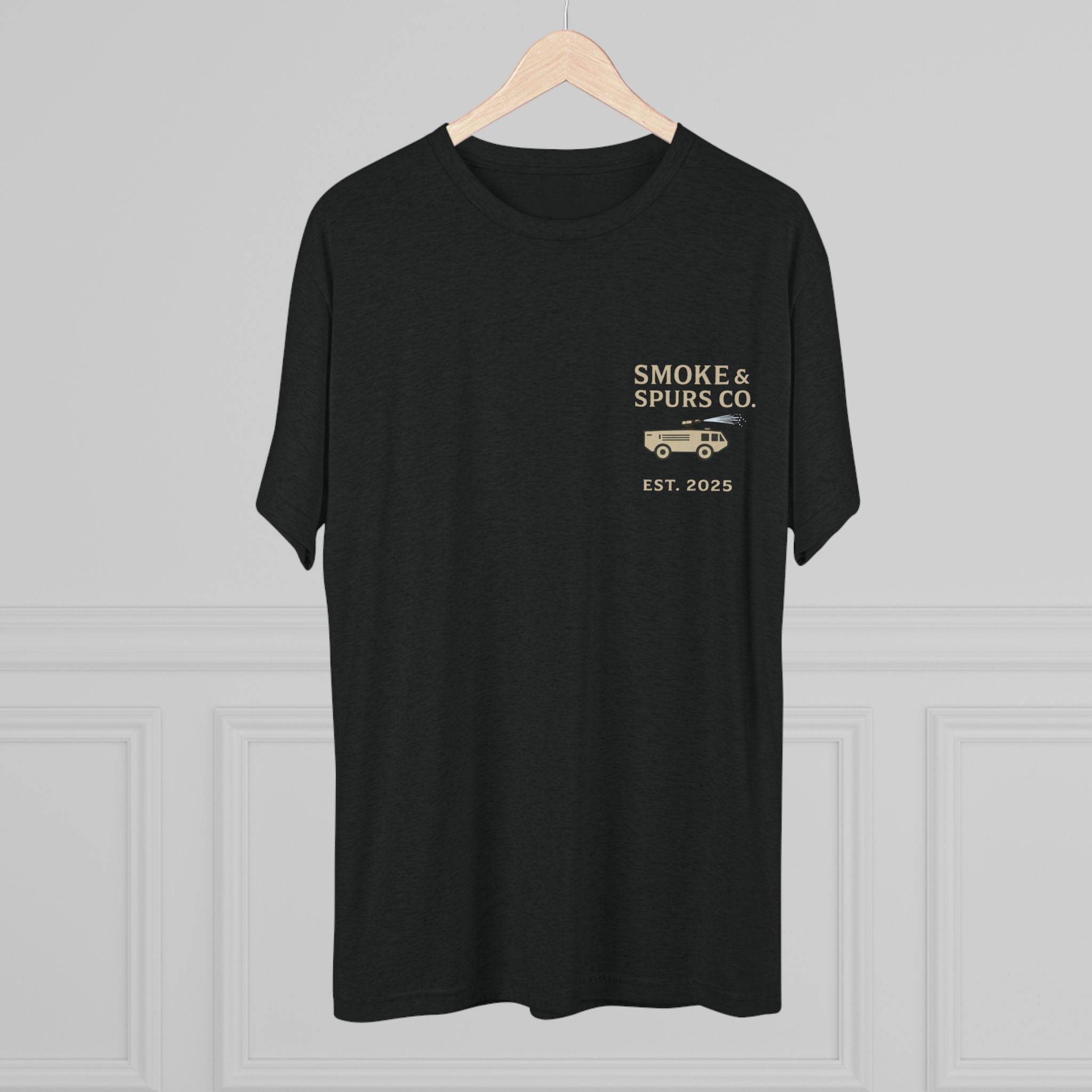 "First In, Last Out" Flightline Fire Crew Shirt tri blend