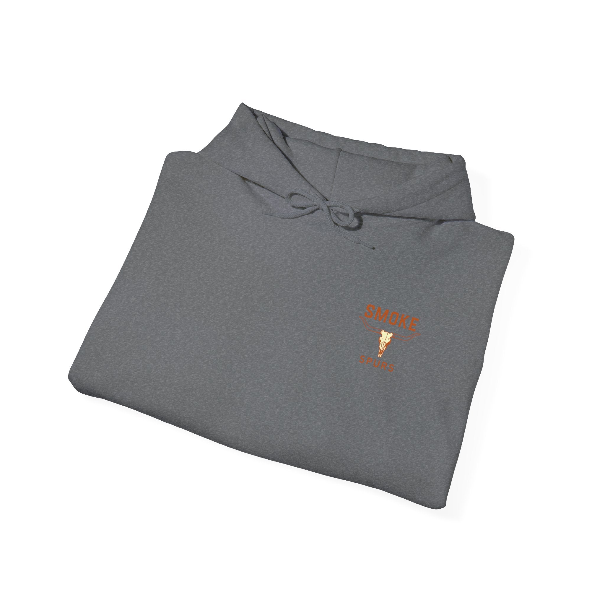 Smoke Spurs Hoodie — Western Longhorn Skull Heavy weight Hoodie