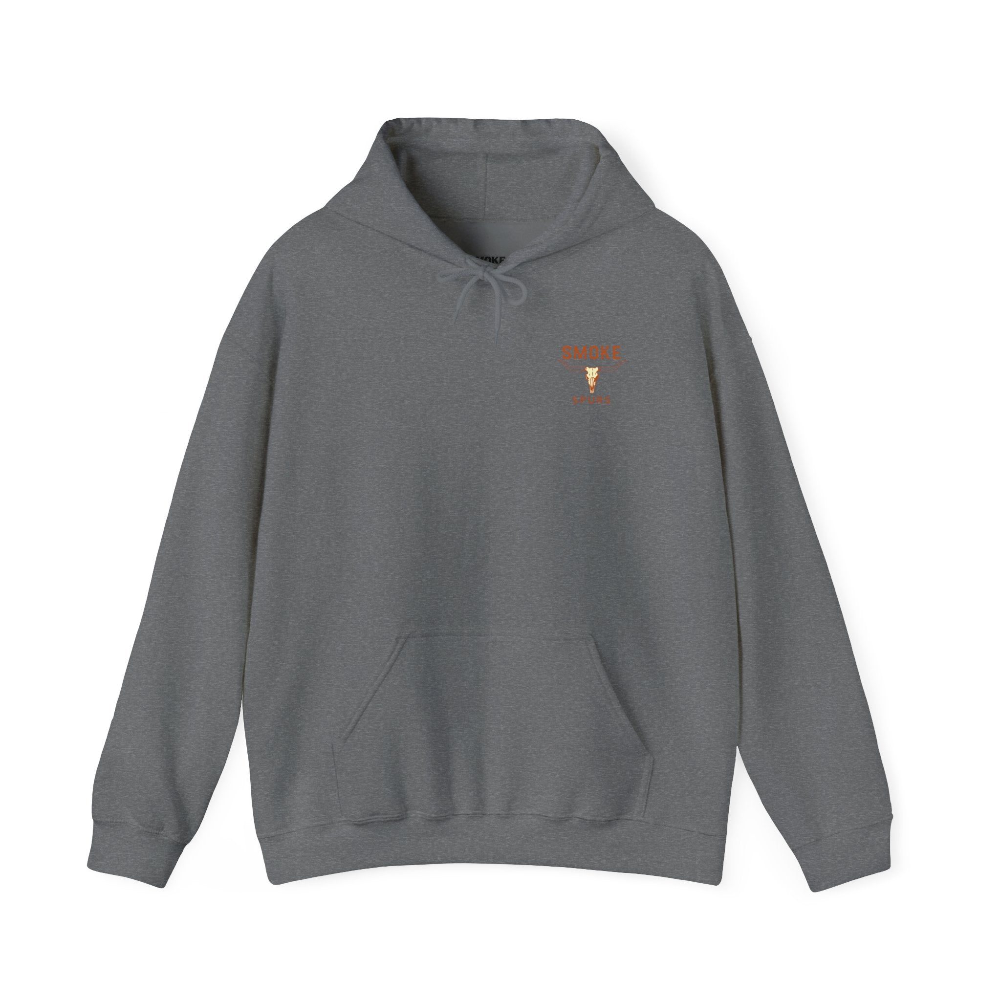 Smoke Spurs Hoodie — Western Longhorn Skull Heavy weight Hoodie