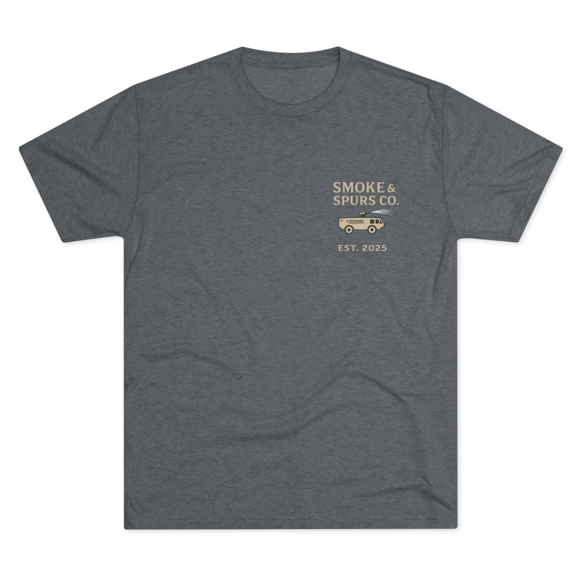 "First In, Last Out" Flightline Fire Crew Shirt tri blend