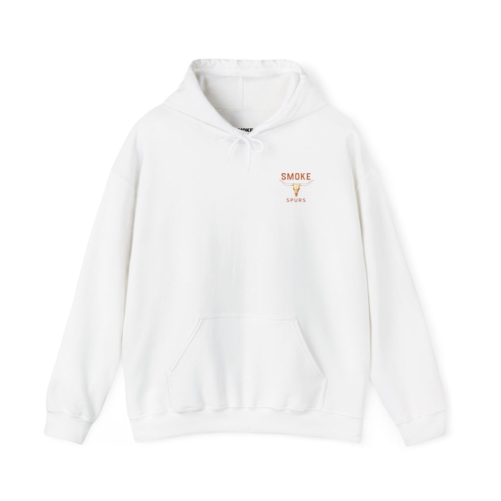 Smoke Spurs Hoodie — Western Longhorn Skull Heavy weight Hoodie