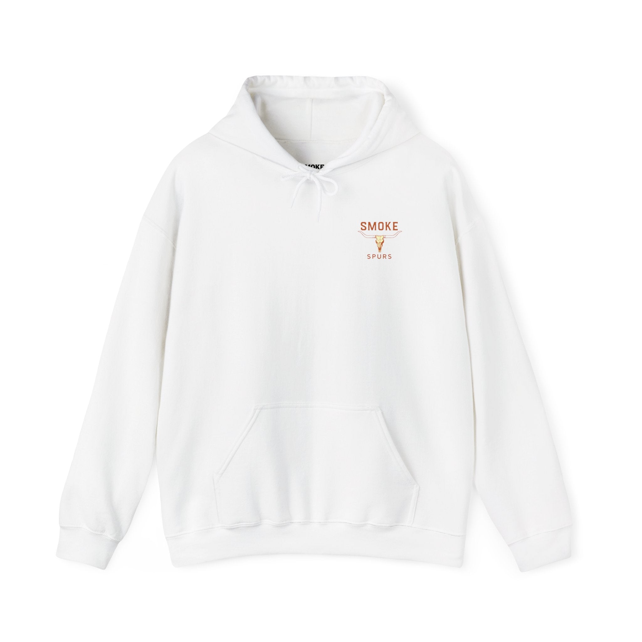 Smoke Spurs Hoodie — Western Longhorn Skull Heavy weight Hoodie